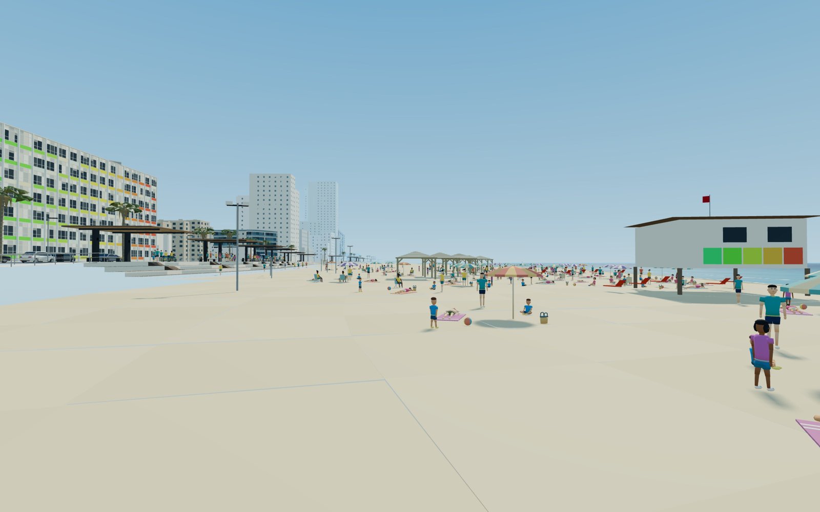 Arriving at Frishman beach